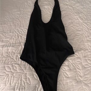 Black Halter One-Piece